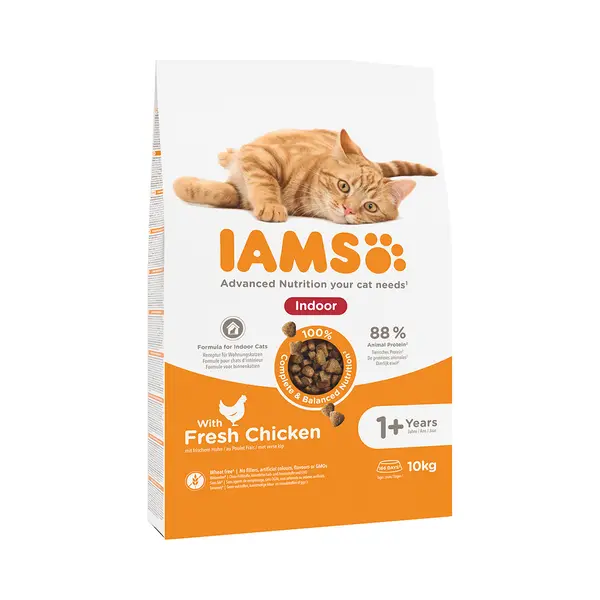 Iams Indoor Katzenfutter Trocken Mit Huhn - Trockenfutter Für Hauskatzen Ab 1 Jahr, 10 Kg thumbnail