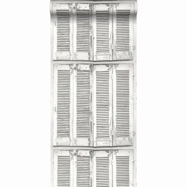 Esta Home Tapete Verwitterte, Französische, Vintage Fensterläden Hellgrau Und Weiß 53 Cm X 10.05 M thumbnail