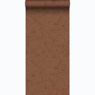 ESTAhome Behang Ginkgo Bladeren Terracotta - 53 Cm X 10.05 M - 139617