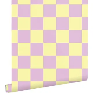 Esta Home Tapete Karomuster Violett Und Gelb 53 Cm X 10.05 M