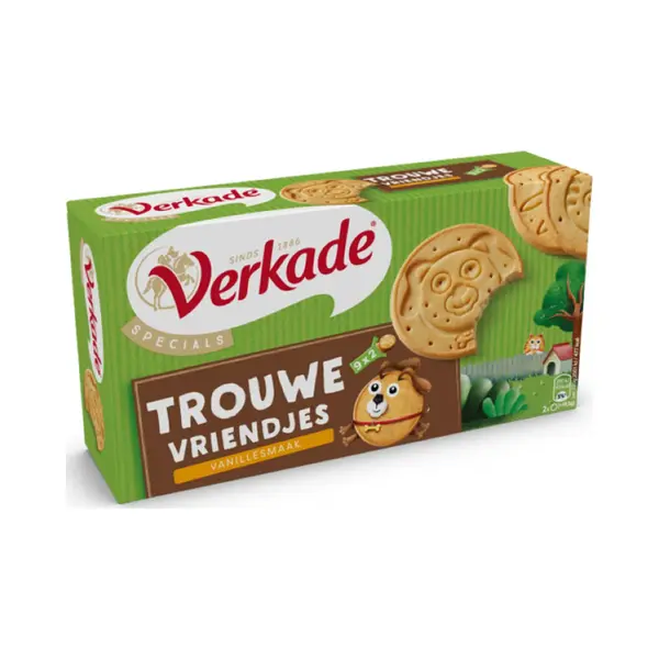 Verkade - Koek - Trouwe Vriendjes Met Vanille Koekjes - 10 X 175 Gram thumbnail