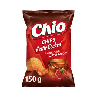 Chio Kettle Cooked Sweet Chili & Red Pepper - Knapperige Chips - 10x150 Gram