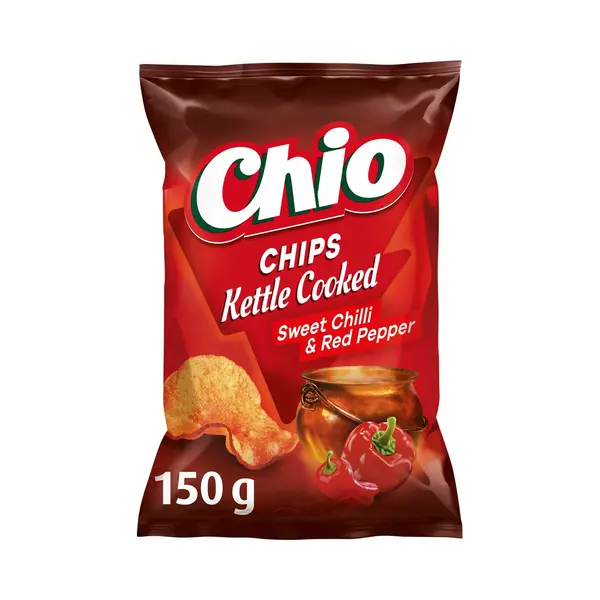 Chio Kettle Cooked Sweet Chili & Red Pepper - Knapperige Chips - 10x150 Gram thumbnail