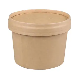 Soepbeker Met Deksel - Kraft - 236 Ml - Fsc - 25 Stuks
