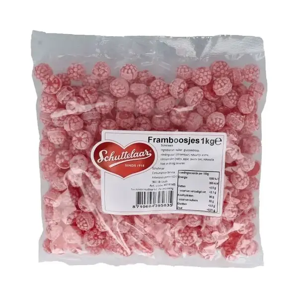 schuttelaar Snoepgoed Framboosjes - 1 Kilo thumbnail