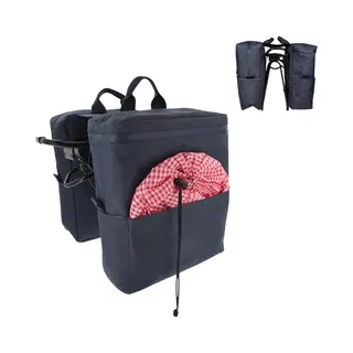 Toppoint Dubbele (Koel) Picknick Fietstas R-Pet - 26 X 13 X 34 Cm - Donkerblauw