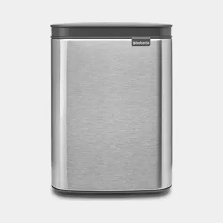 Brabantia Bo Waste Bin 4 l Rechthoekig Staal Zwart, Staal