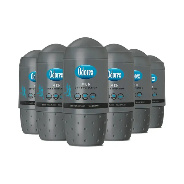 Odorex For Men Dry Protection Anti-Transpirant Deodorant Roller - 6x 50ml - Voordeelverpakking thumbnail