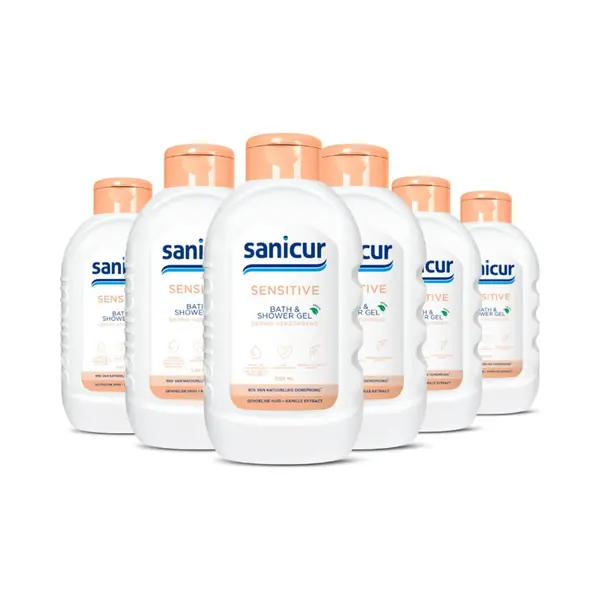 Sanicur Bath & Showergel Sensitive - 6 X 300 Ml - Voordeelverpakking thumbnail