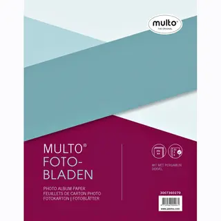 Multo Fotobladen - A4 - 23-gaats - Wit - Met Zuurvrij Dekvel - 20 Stuks - Mu-3007360270