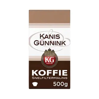 Kanis & Gunnink Regular Snelfilterkoffie 500 g | Gemalen Filterkoffie | Medium Roast | Evenwichtige, Ronde Smaak Voor Zwarte Koffie