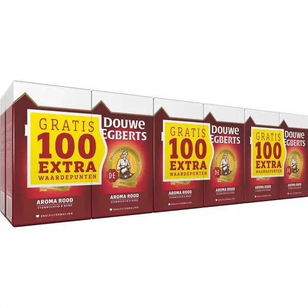 Douwe Egberts Aroma Rood Filterkoffie - Dubbelpak 6 X 1000 Gram thumbnail