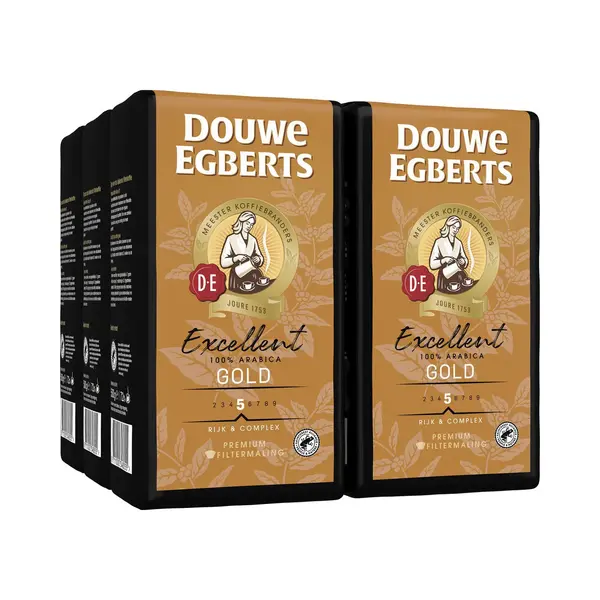 Douwe Egberts Excellent Gold Aroma Variaties Filterkoffie - Intensiteit 6/12 - 6 X 500 Gram thumbnail