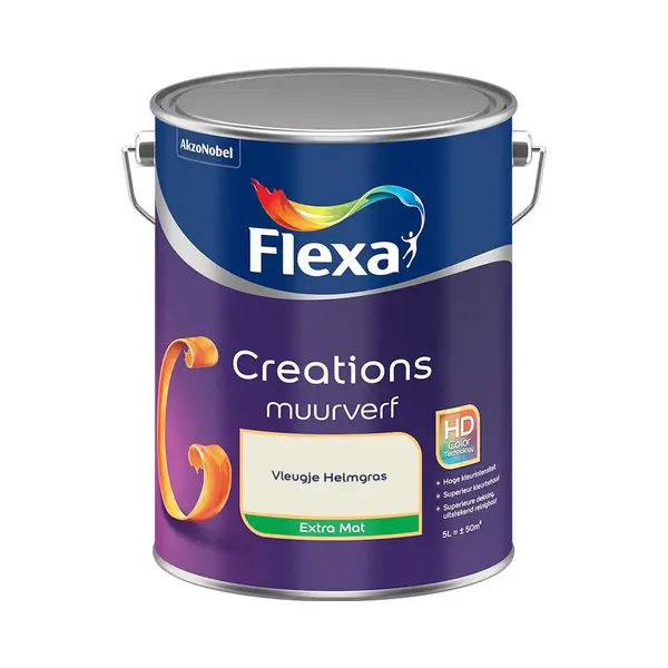 Flexa - Creations Muurverf Extra Mat - Vleugje Helmgras - Mengverf - 5 L thumbnail