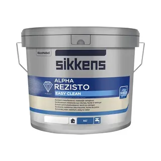 Sikkens Alpha Rezisto Easy Clean - Wit- Muurverf - Dekkend - Binnen - Mat - No