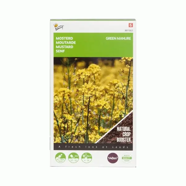 Buzzy Seeds Buzzy® Groenbemester Gele Mosterd - 140 Gram thumbnail