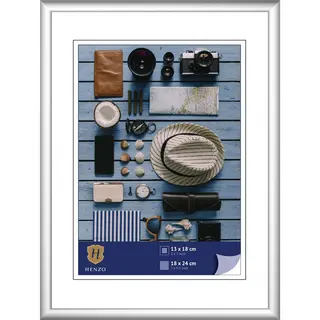 Fotolijst - Henzo - Napoli - Fotomaat 18x24 Cm - Zilver