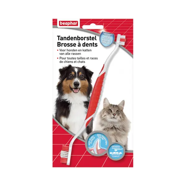 Beaphar Hunde- Und Katzenzahnbürste, Frischer Atem - Anti-Plaque & Kalk - Komplettreinigung - Praktisch & Einfach Zu Bedienen - Für Alle thumbnail