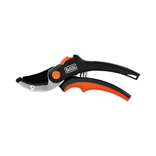 Black+Decker Snoeischaar - 14 Ø Knipcapaciteit - Gehard Stalen Blad - Soft Grip Handvat - 20x6x1.6 Cm - Bloemenschaar - Tuinschaar - Heggenschaar