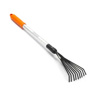 Black+Decker Hark - Telescopische Tuinhark - Uitschuifbare Steel Van 78 Tot 111 Cm - Bladhark - Tuingereedschap Aluminium Steel En Koolstofstalen Kop