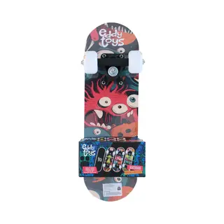 Eddy Toys Skateboard 43 Cm - Skateboard Voor Kinderen Met Houten Board - Skateboard Met Pp Trucks En Wielen 50 X 30 Mm - Skateboard Voor Recreatief
