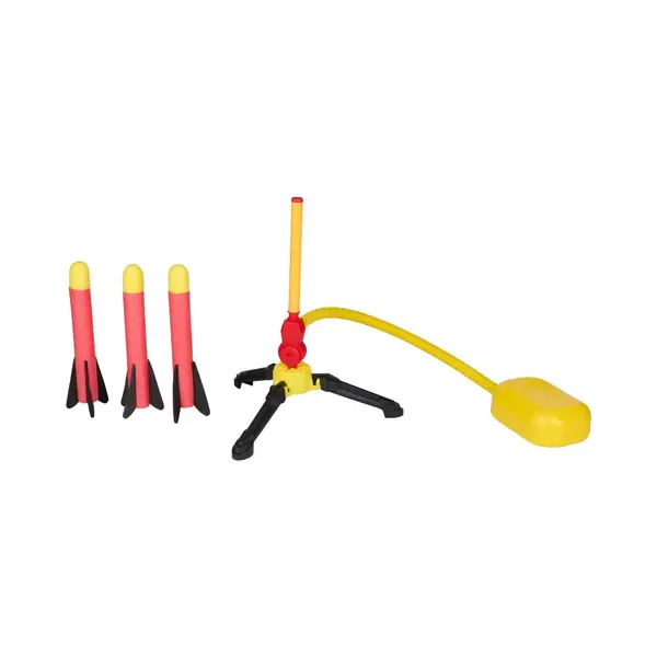 Eddy Toys Raket Speelgoed – Foam Raket Met Luchtdruk Pomp – Stomp Rocket Set Voor Kinderen – 3x Foam Raketten Van 25cm – Buiten Speelgoed thumbnail