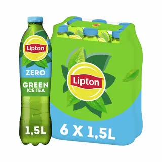 Lipton Ice Tea Green - Zero Sugar - Vol Van Smaak, Zonder Suiker - 6 X 1500 Ml