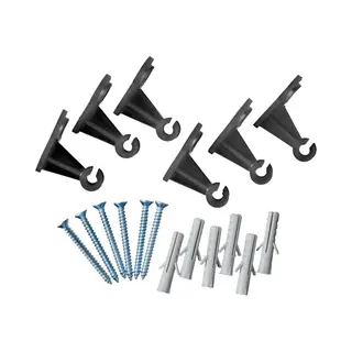 Nature Bevestigingsset - Klim-En Geleide Artikel - 0.5x0.5x3.2 Cm Zwart 6 Stuks Assorti