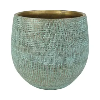 Ter Steege Steege Plantenpot - Moderne Look - Shiny Blauw - D22 X H20 Cm - Bloempotten - Keramiek