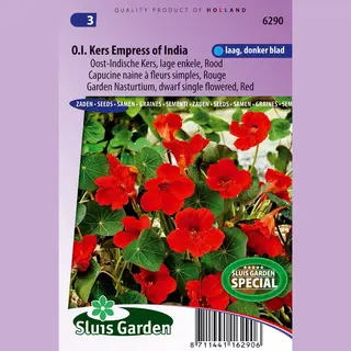 Sluis Garden Rode Lage Enkele Oost-Indische Kers Bloemzaden – Oost-Indische Kers Empress Of India