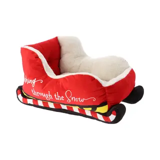 Adori Xmas Arreslee Plush - Hondenmand - 55x45x27 Cm Rood