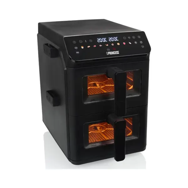 Princess 182490 Doppel 11,2 l Eigenständig 3000 W Heißluftfritteuse Schwarz thumbnail