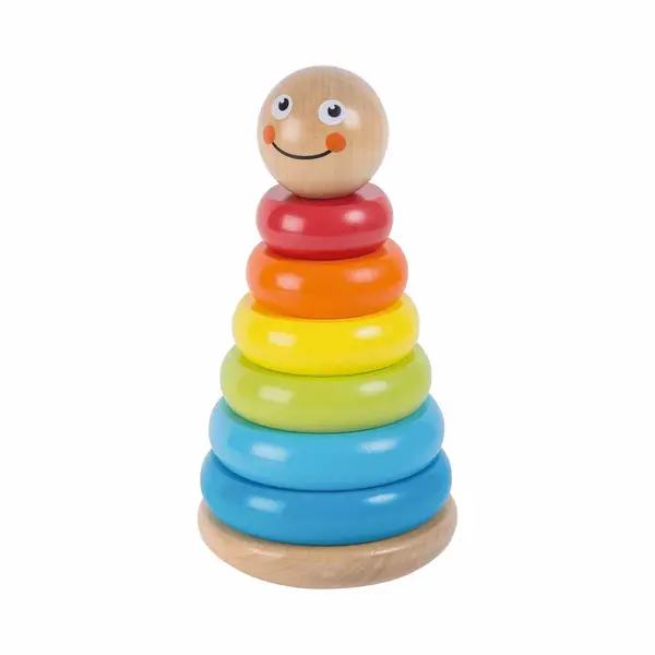 Jouéco Stapeltoren - Houten Ringen Voor 12 Maanden+ - Oog-handcoördinatie thumbnail