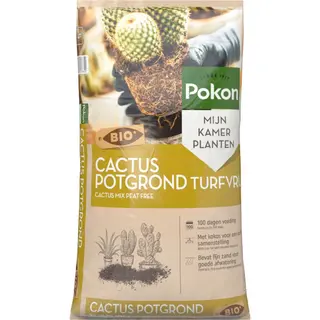 Pokon Bio Cactus Potgrond - 5L - Turfvrije Potgrond Voor Cactus En Vetplanten - 100 Dagen Voeding