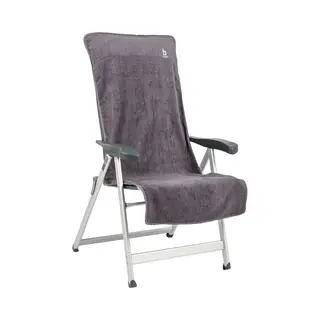 Bo-Camp Frottee Sitz Auflage Hochlehner Kissen Bezug Garten Camping Klapp Stuhl Grau