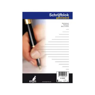 Kangaro Schrijfblok - A5 - Lijn - 100 Vel - K-5505