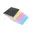 pastel blauw, pastel geel, pastel roze, pastel violet, zwart