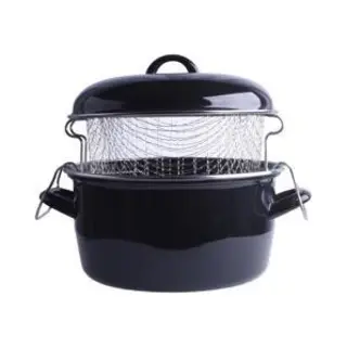 Frituurpan - Pan Met Mandje - Oliebollen Pan - Deepfryer - 24cm - Pan - Friteuse - Frituurmandje - Oliebollen Pan