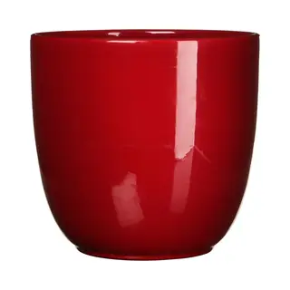 Mica Decorations Bloempot - Donkerrood - Keramiek - 17 X 16 Cm - Plantenpotten