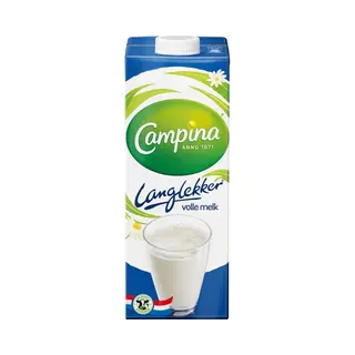 Campina Langlekker Volle Melk, 12 X 1 Liter