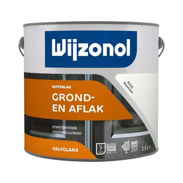 Wijzonol Dekkend Halfglans - 2, 5l - 9235 - Roomwit thumbnail