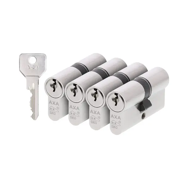 Axa Dubbele Veiligheidscilinders (Security) 30-30 Mm, 4 Stuks Gelijksluitend - Skg** thumbnail