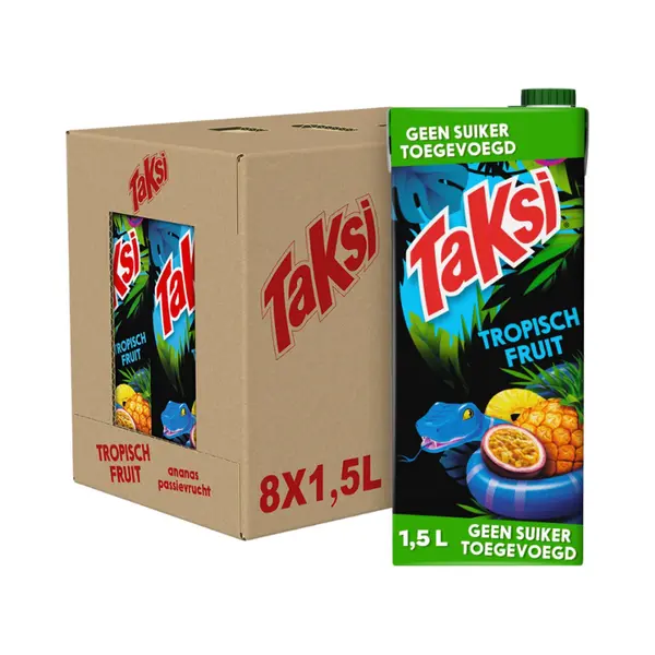 Taksi - Tropisch Fruit - Geen Suiker Toegevoegd - 8 X 1, 5L thumbnail