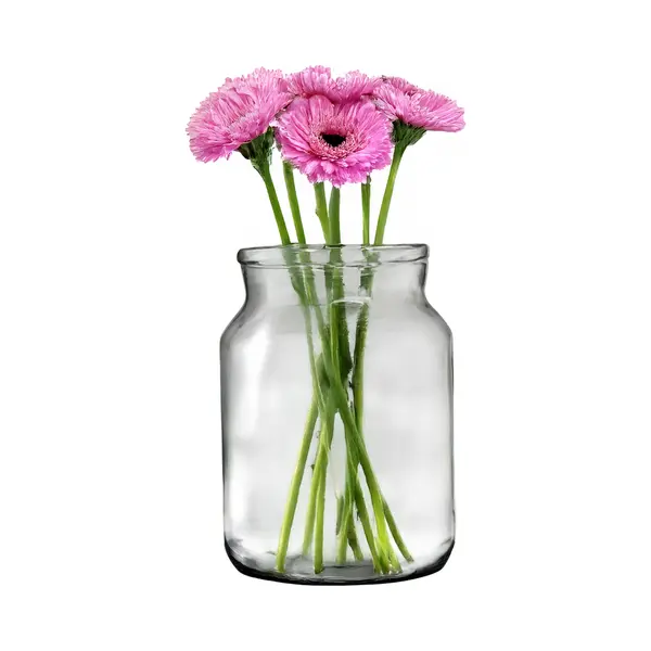 Bloemenvaas - Transparant/grijs - Gerecycled Glas - 30 X 21 Cm - Bloemen/takken thumbnail