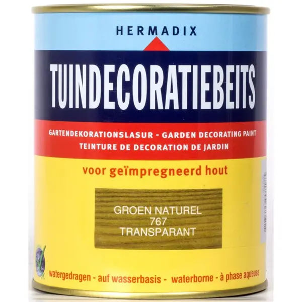 Hermadix Tuindecoratiebeits Transparant 767 Groen Naturel 0.75 L thumbnail
