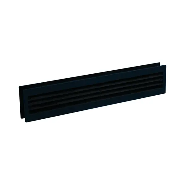 Nedco Deurventilatierooster 455x90mm - Kunststof - Zwart thumbnail