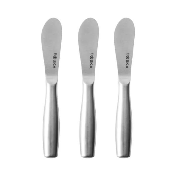 Boska Buttermesser Copenhagen/Käsemesser/Drei Kleine Streichmesser/Schmiermesser/Edelstahl/Silber thumbnail