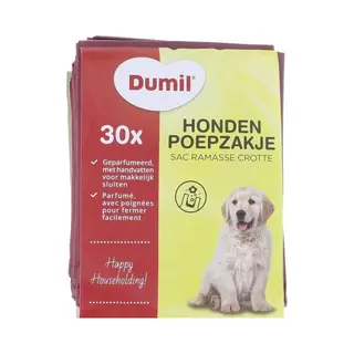 Dumil - Hondenpoep Zakjes | Poepzakjes | Geparfumeerd Hondenpoepzakjes Met Handvatten |