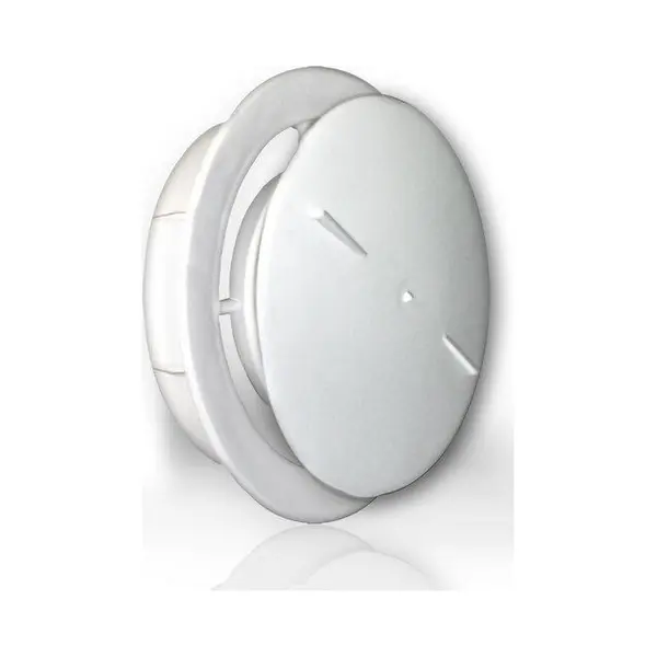 Weckx Ventilatierooster Afsluitbaar Kunststof Wit Rond 12cm 689 (Prijs Per Stuk) thumbnail