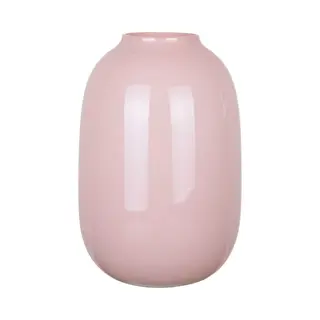Mega Collections Bloemenvaas Oval Beauty - Roze - Glas - D17 X H25 Cm